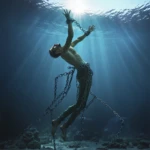 "The Mood" simboliza la batalla interna contra la depresión. La figura encadenada asciende hacia la luz, representando la cercanía de la esperanza y la libertad, aunque las cadenas de la tristeza intenten mantenerlo abajo.